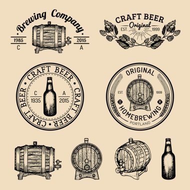 Vintage bira logosu.