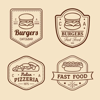 Vintage lokanta logo koymak.