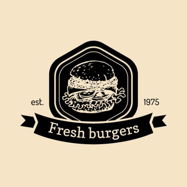 Vintage lokanta logosu.