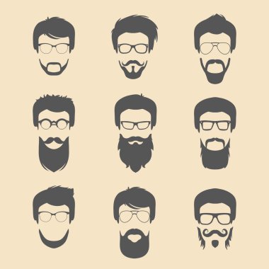 Farklı erkekler hipster kümesi