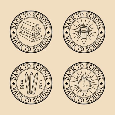 Vintage okul logo için geri.