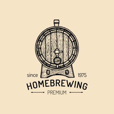 Vintage bira bira logosu.