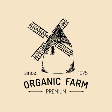 retro farm fresh logotype.
