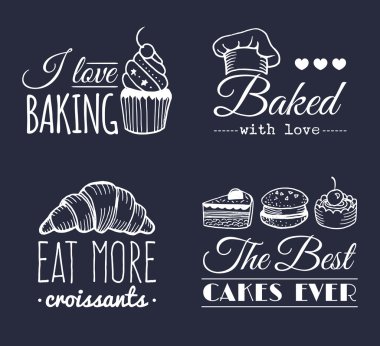 Hipster pastry logo.
