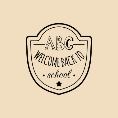 Vintage okul logo için geri.
