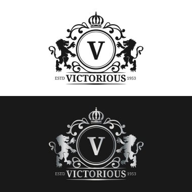 Monogram logo şablonu.