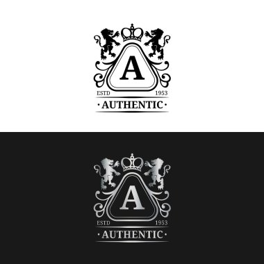 Monogram logo şablonu.