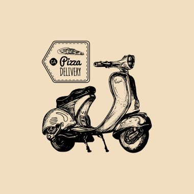 Pizza teslim scooter.