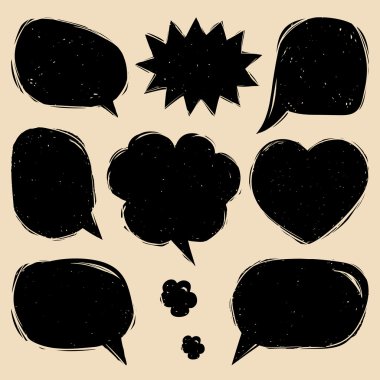 Bir dizi komik konuşma kabarcığı
