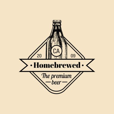 Vintage bira logosu.