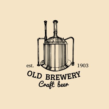 Vintage bira logosu.