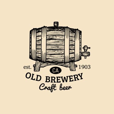 Vintage bira logosu.