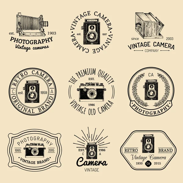 Conjunto de elementos de fotografia vintage . —  Vetores de Stock