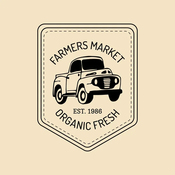 Logo retro farm fresh logo . — Vector de stock