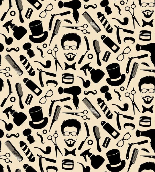 Hipster seamless pattern — Stock Vector