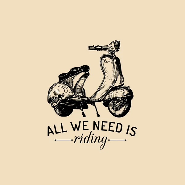 All we need is riding. — Stock Vector