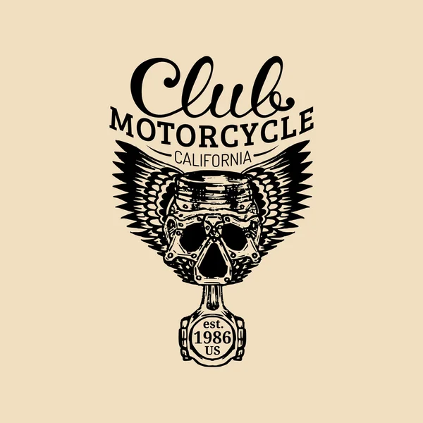 Logotipo motociclistas vintage — Vetor de Stock