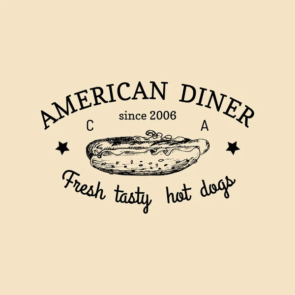 Logotipo de comida rápida vintage . — Vector de stock