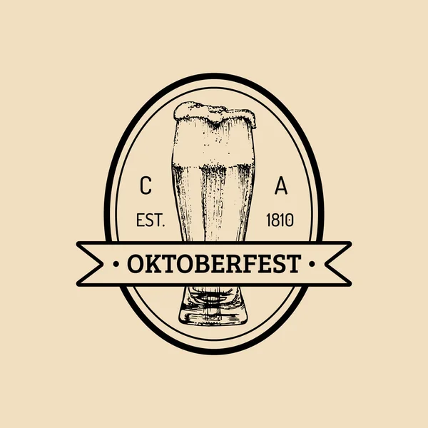 Oktoberfest λογότυπο. Μπύρα λογότυπο. — Διανυσματικό Αρχείο