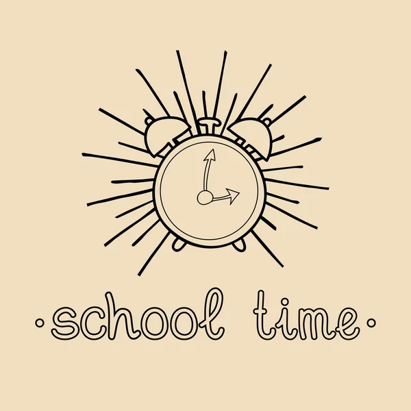 Vintage terug naar school logo. — Stockvector