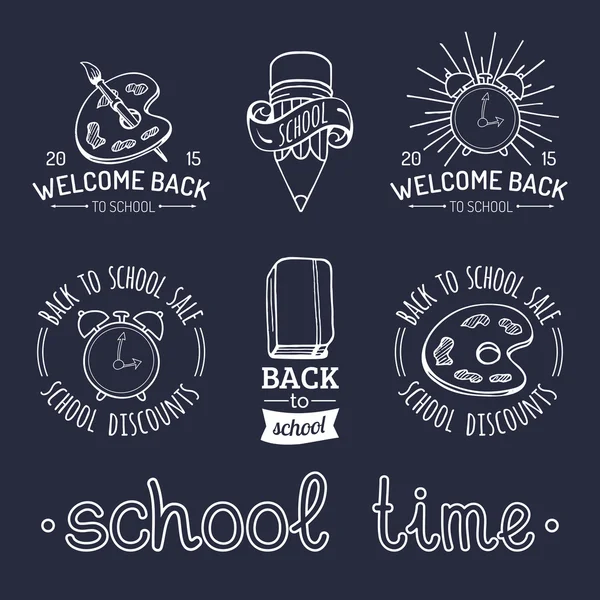 Vintage okul logo için geri. — Stok Vektör