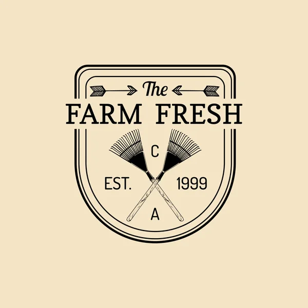 Logo retro farm fresh logo . — Vector de stock