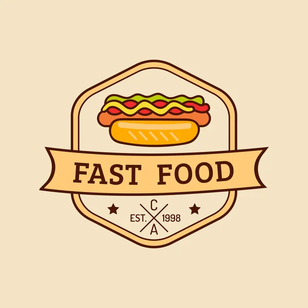 Retro voedsel logo. — Stockvector