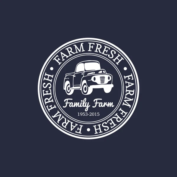 Retro farmě čerstvé logotyp. — Stockový vektor