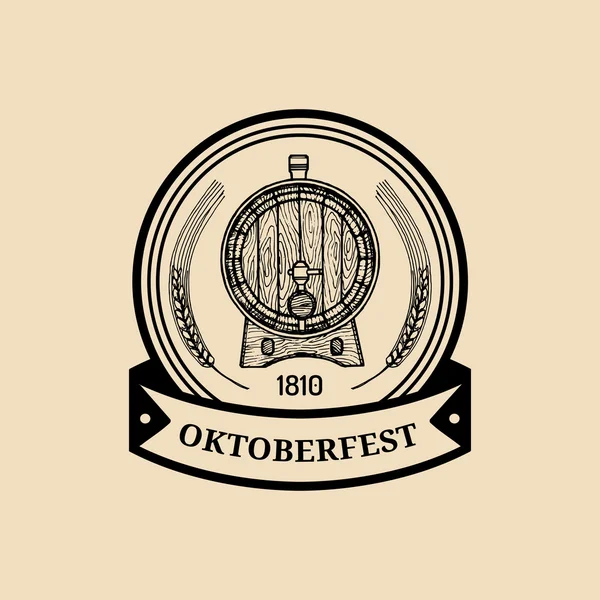 Vintage Oktoberfest logo. — Stock Vector