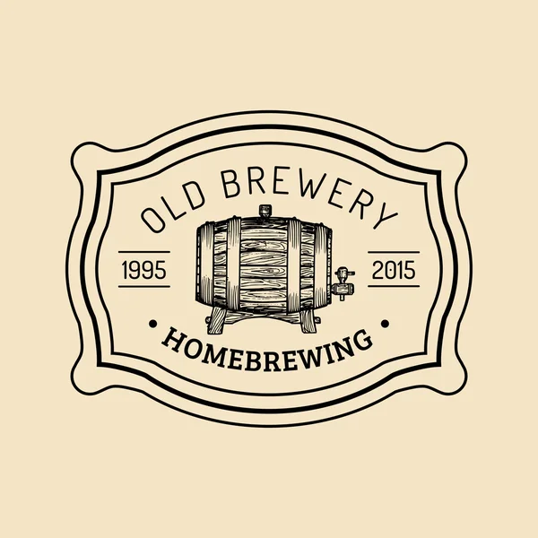 Logo de la cervecería vintage . — Vector de stock