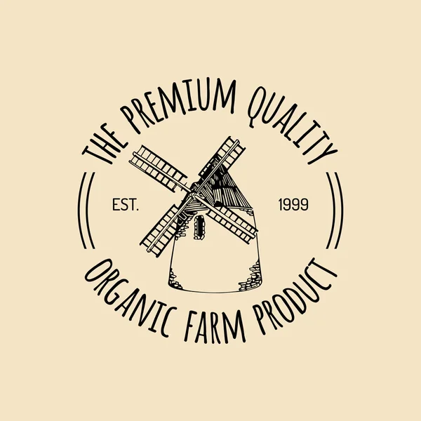 Logotipo fresco retro farm . — Vetor de Stock