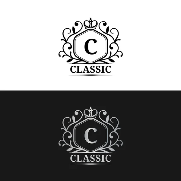 Monogram logo template. — Stock Vector