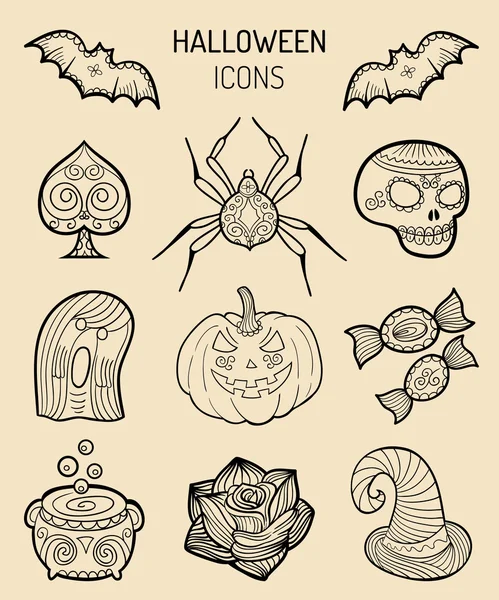 Colección de elementos de Halloween . — Archivo Imágenes Vectoriales