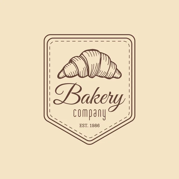 レトロなロゴ甘いパン屋さん. — ストックベクタ