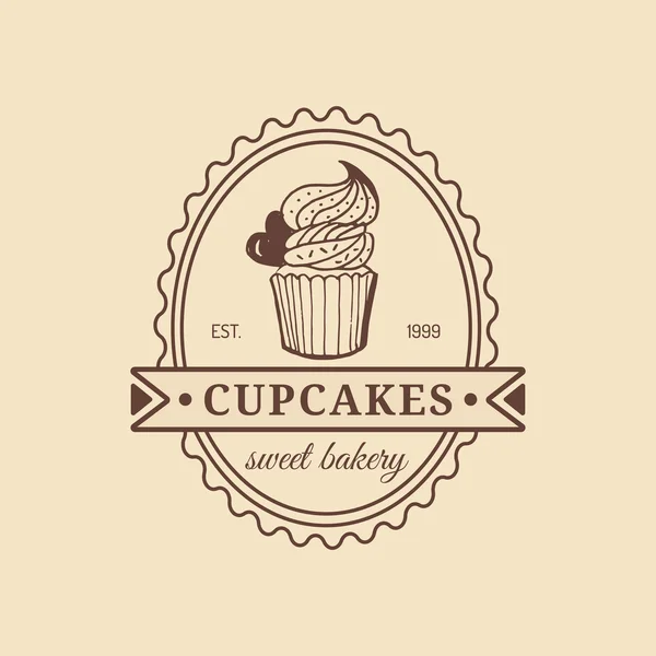 Retro logotype sweet bakery. — Stock Vector