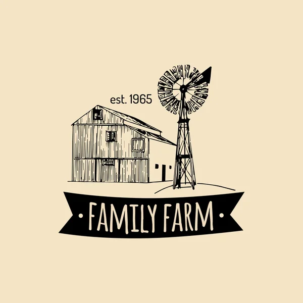 Ретро ферма свіжий логотип . — стоковий вектор
