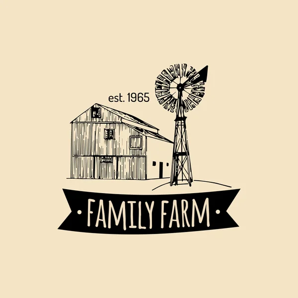 Logotipo fresco retro farm . —  Vetores de Stock