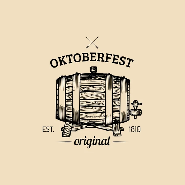 Logo del Oktoberfest. Logo Cerveza . — Vector de stock