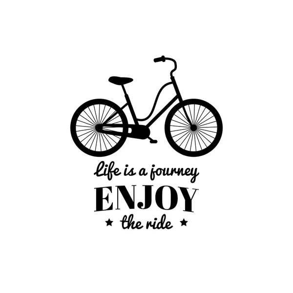 Life is a journey, enjoy the ride. — Stock Vector