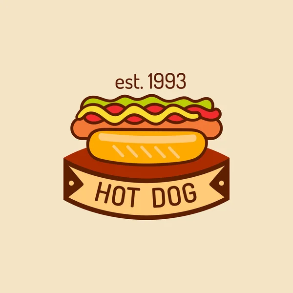 Vintage fast food logo. — Stock Vector