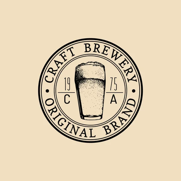 Vintage bryggeri logotyp. — Stock vektor