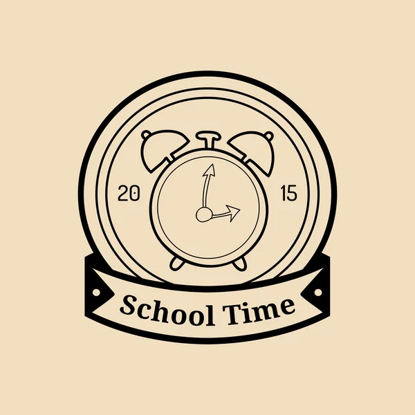 Vintage Ritorno a scuola logo . — Vettoriale Stock