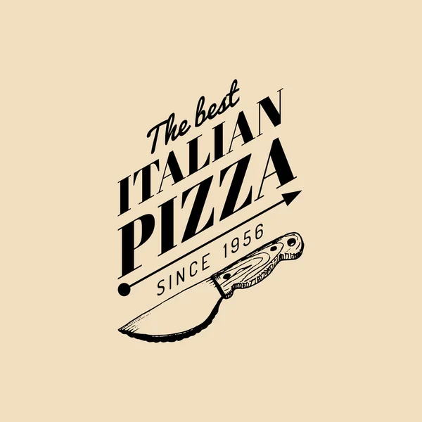 Vintage hipster logo cibo italiano . — Vettoriale Stock