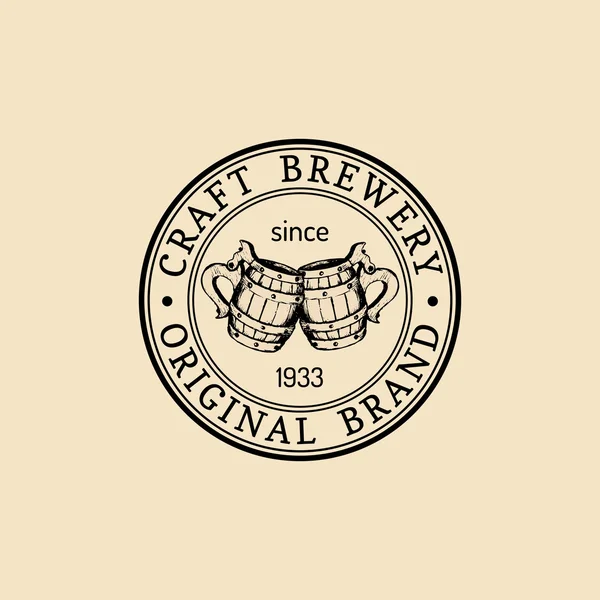 Vintage bira logosu. — Stok Vektör