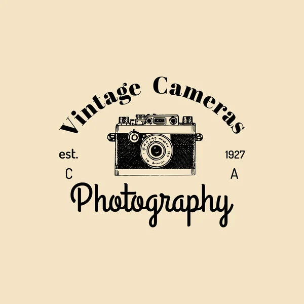 Vintage fotografie logo. — Stockvector