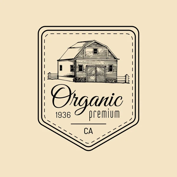 Logotype frais de ferme rétro . — Image vectorielle