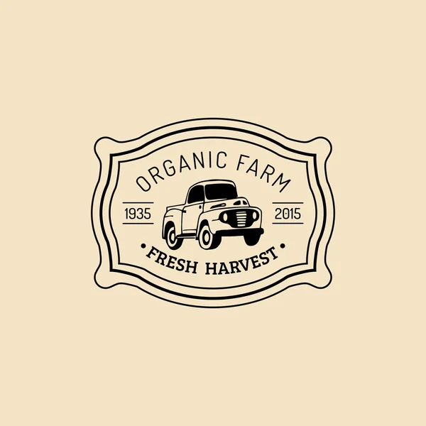 Logo retro farm fresh logo . — Vector de stock