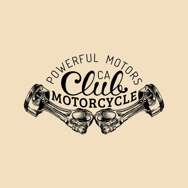 Logo motociclisti vintage — Vettoriale Stock