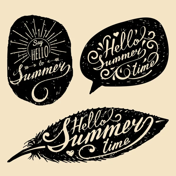 Inspirierende Typografie Sommerplakate — Stockvektor