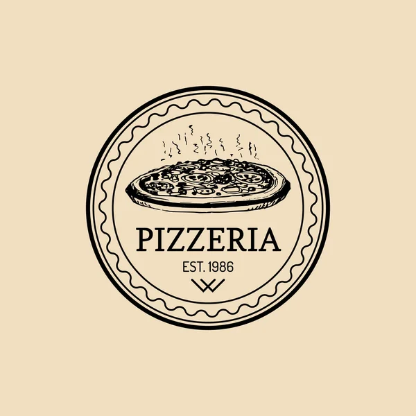 Logotipo de comida italiana hipster vintage . — Vector de stock
